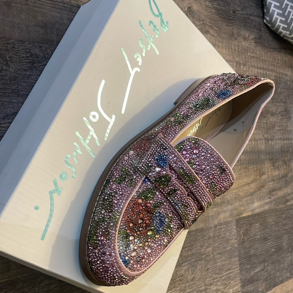 Betsey Johnson new in box floral loafers